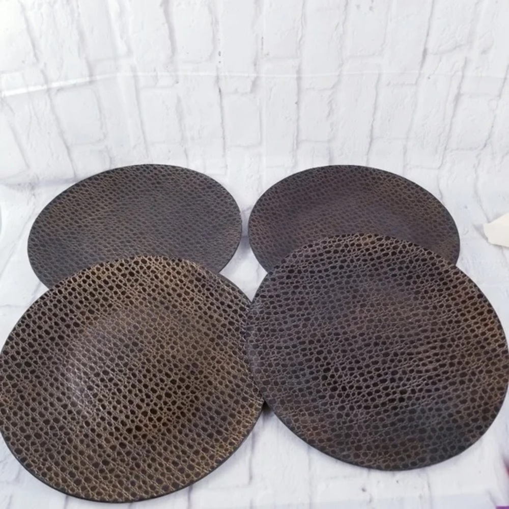 Plate Chargers Set of 6 Copper Brown - Picture 4 of 7
